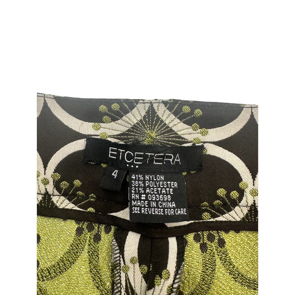 Etcetera Patterned Pants Size 4 - image 5